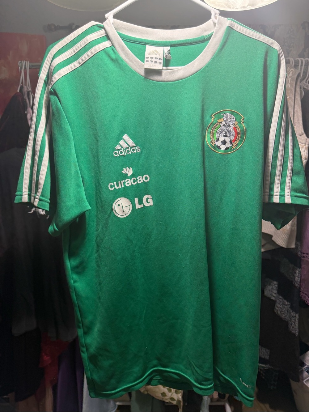 Adidas men’s Mexico Green Soccer Jersey